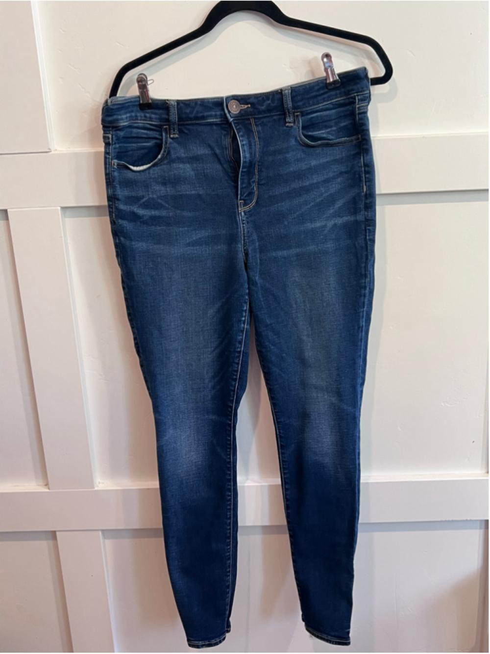 Women's American Eagle Super Stretch Skinny Jeans Blue Size 14